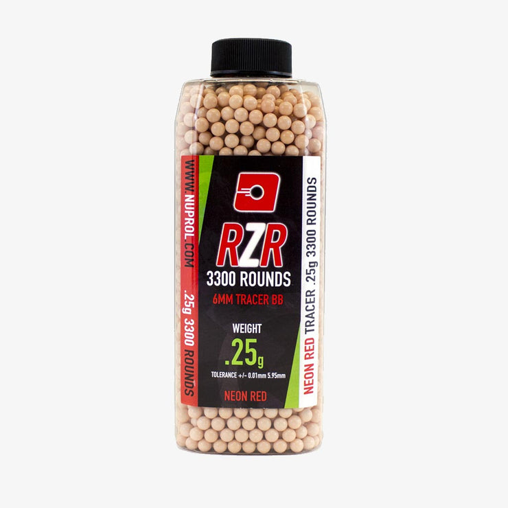 Nuprol RZR 0.25g BBs Red Tracer 3300pcs Bottle