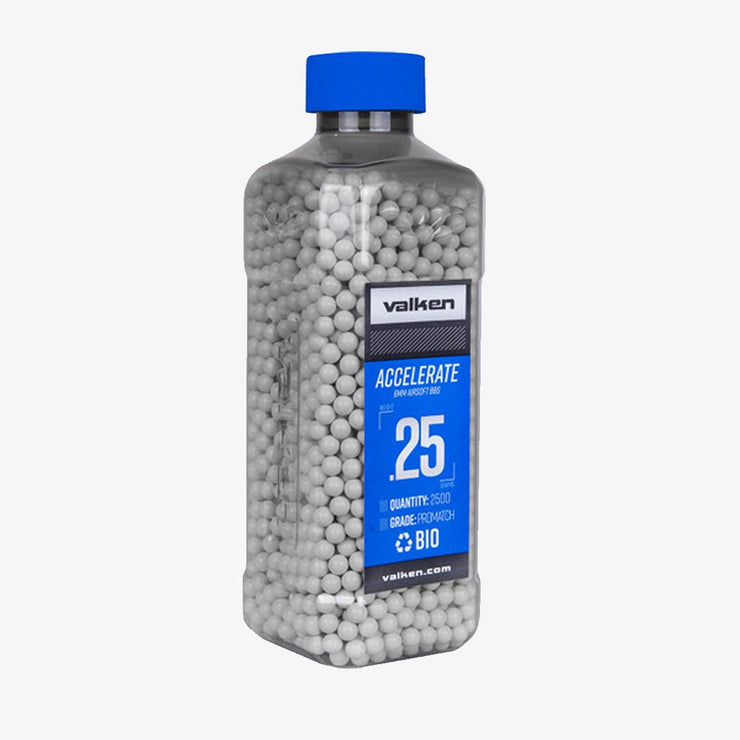 Valken Accelerate 0.25g Biodegradable BBs 2500pcs Bottle