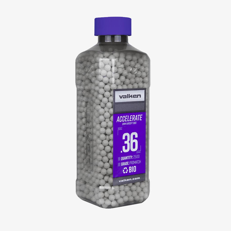 Valken Accelerate 0.36g Biodegradable BBs 2500pcs Bottle
