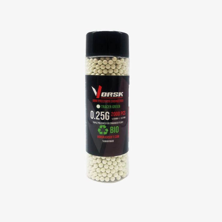Vorsk 0.25g Green Tracer Biodegradable BBs 2000pcs Bottle