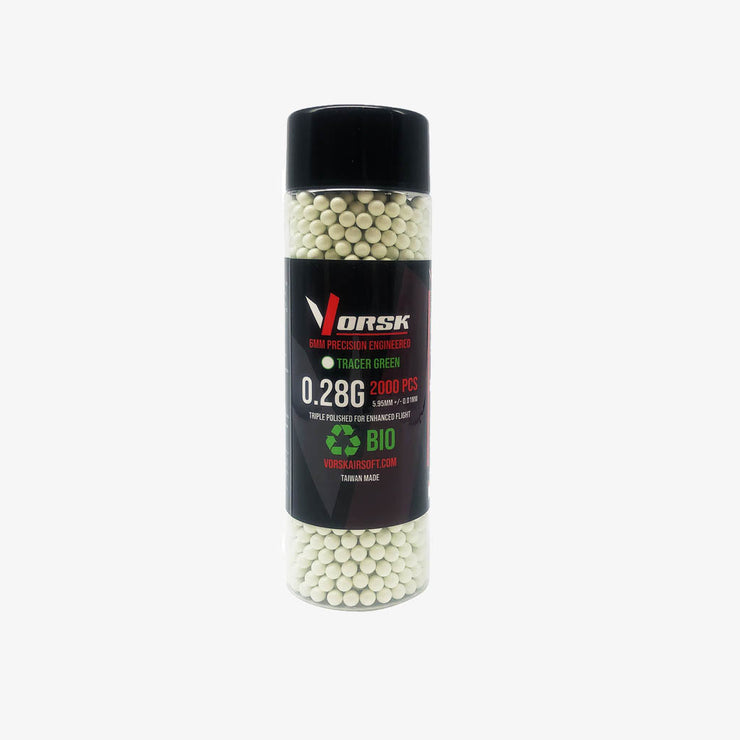 Vorsk 0.28g Green Tracer Biodegradable BBs 2000pcs Bottle