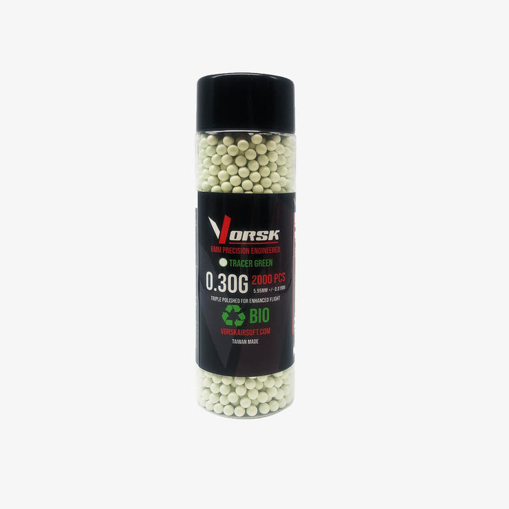 Vorsk 0.30g Green Tracer Biodegradable BBs 2000pcs Bottle