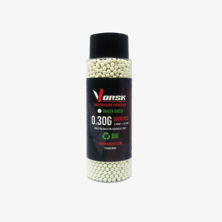 Vorsk 0.30g Green Tracer Biodegradable BBs 3600pcs Bottle